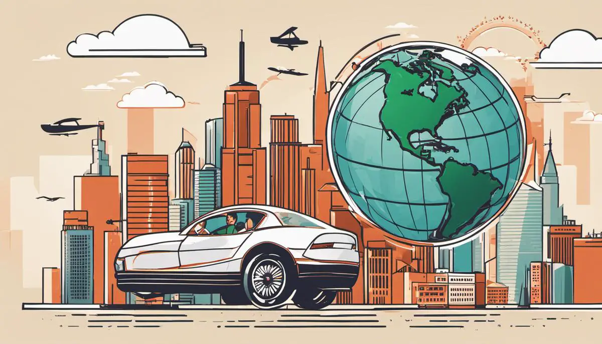 Illustration showing a comparison between Canadian net worth and global trends, emphasizing Canada's higher wealth accumulation at a younger age.